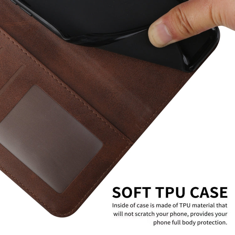 For Tecno Camon 18 Premier Stitching Calf Texture Buckle Leather Phone Case(Brown) by buy2fix