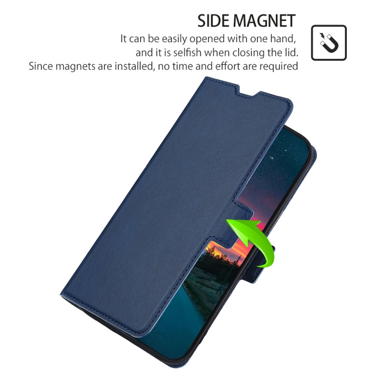 For Nokia 1.4 Ultra-thin Voltage Side Buckle PU + TPU Leather Phone Case(Blue) - Nokia Cases by buy2fix | Online Shopping UK | buy2fix