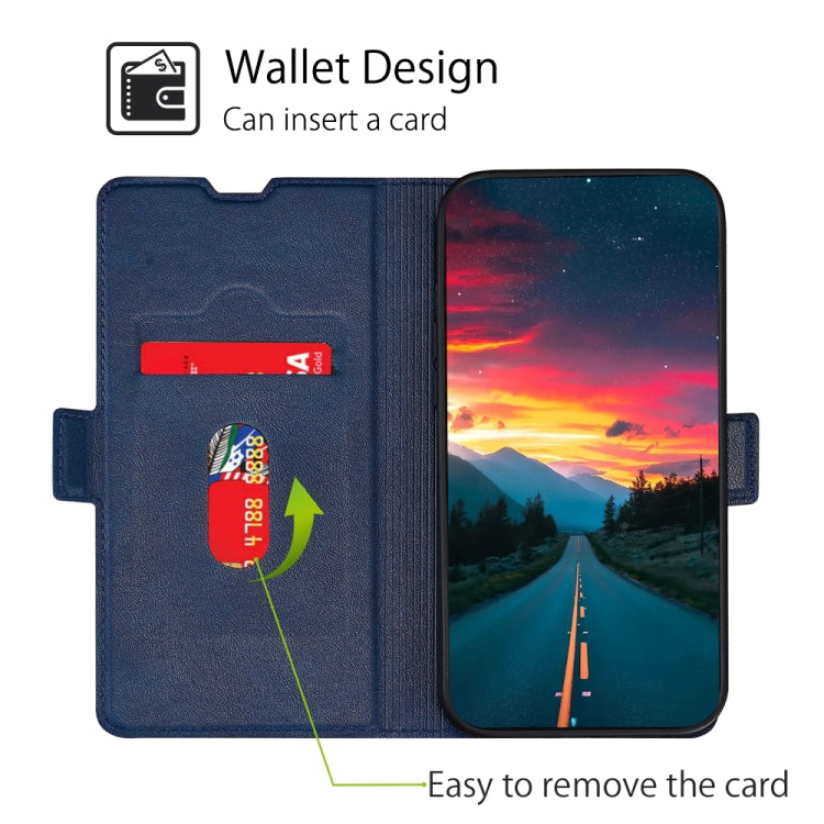 For Nokia 1.4 Ultra-thin Voltage Side Buckle PU + TPU Leather Phone Case(Blue) - Nokia Cases by buy2fix | Online Shopping UK | buy2fix