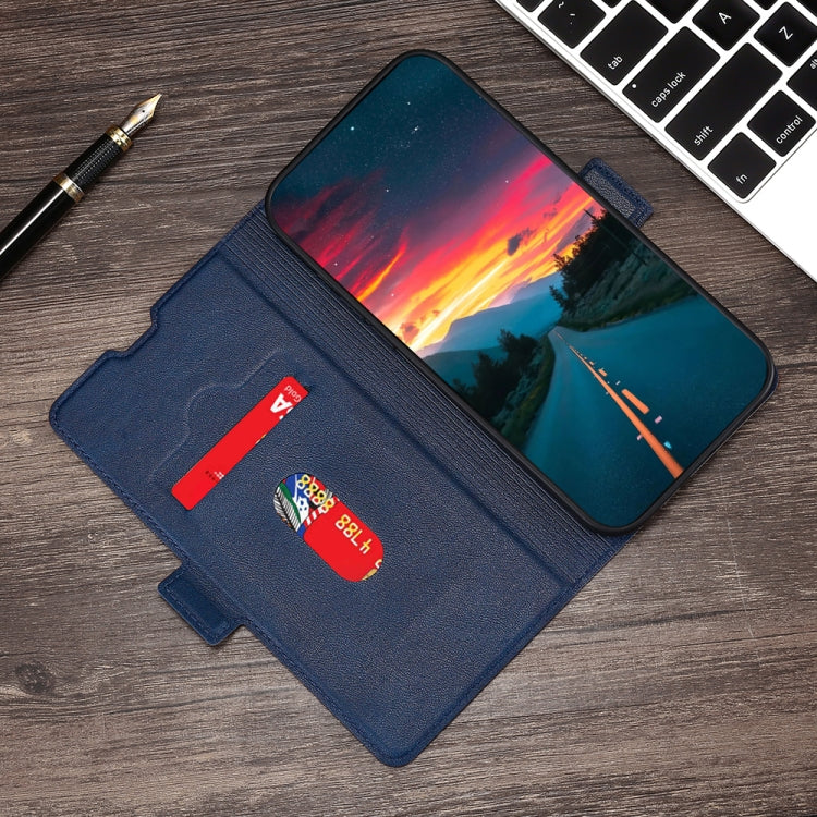 For Nokia 1.4 Ultra-thin Voltage Side Buckle PU + TPU Leather Phone Case(Blue) - Nokia Cases by buy2fix | Online Shopping UK | buy2fix