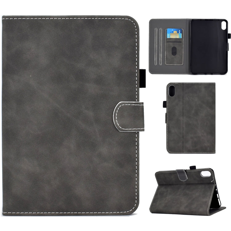 For Lenovo Legion Y700 Cowhide Texture Smart Leather Tablet Case(Grey) - Lenovo by buy2fix | Online Shopping UK | buy2fix