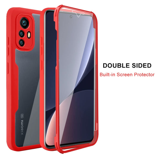 For Xiaomi 12 Pro 5G Acrylic + TPU 360 Degrees Full Coverage Shockproof Phone Case(Purple) by buy2fix