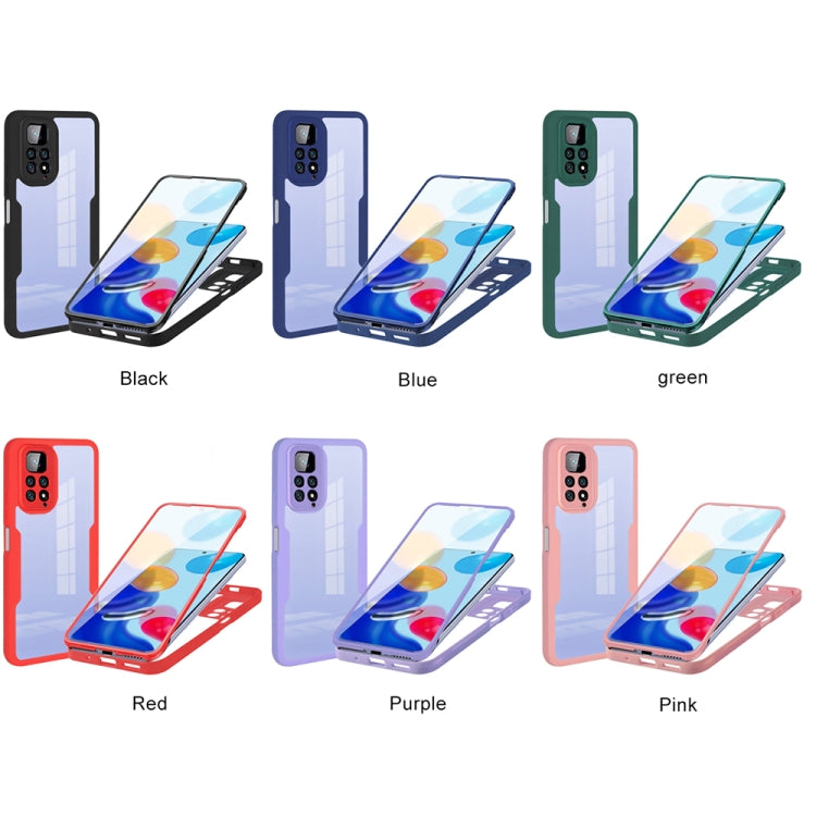 For Xiaomi Redmi Note 11 4G Global Acrylic + TPU 360 Degrees Full Coverage Shockproof Phone Case(Purple) by buy2fix