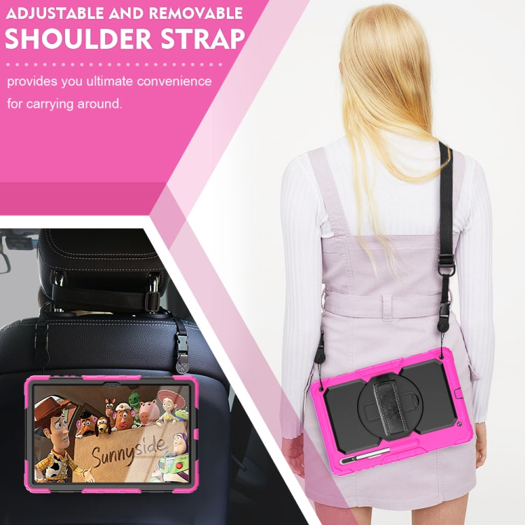 For Samsung Galaxy Tab S8 Ultra 14.6 inch SM-X900 Silicone + PC Tablet Case(Rose Red+Black) by buy2fix