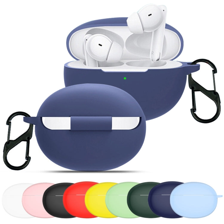 Solid Color Silicone Earphone Protective Case For OPPO Enco X2(Dark Green) by buy2fix