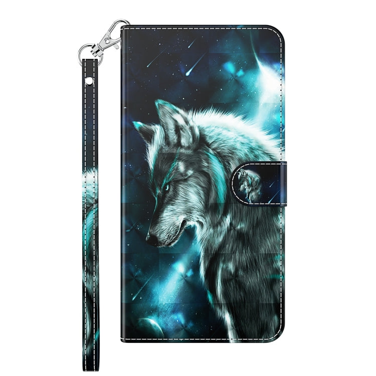 For Samsung Galaxy A52 5G / A52s 5G 3D Painting Pattern TPU + PU Leather Phone Case(Wolf) - Galaxy Phone Cases by buy2fix | Online Shopping UK | buy2fix