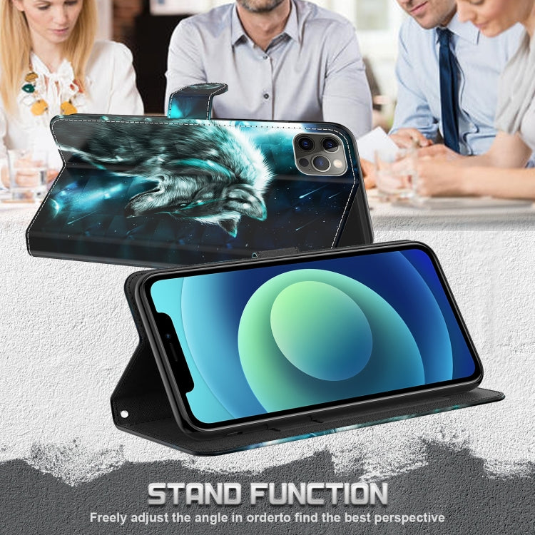 For Samsung Galaxy A52 5G / A52s 5G 3D Painting Pattern TPU + PU Leather Phone Case(Wolf) - Galaxy Phone Cases by buy2fix | Online Shopping UK | buy2fix