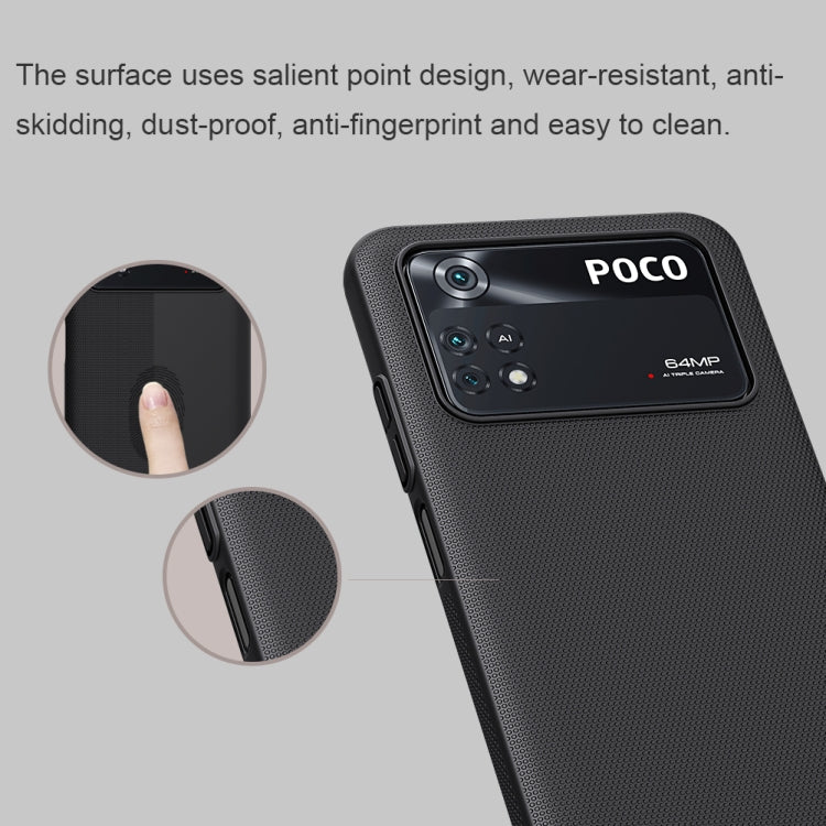 For Xiaomi Poco M4 Pro NILLKIN Frosted PC Phone Case(Red) - Xiaomi Cases by NILLKIN | Online Shopping UK | buy2fix