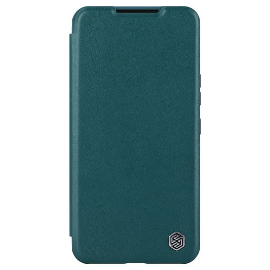 For Samsung Galaxy S22+ 5G NILLKIN QIN Series Pro Sliding Camera Cover Design Leather Phone Case(Green) by NILLKIN