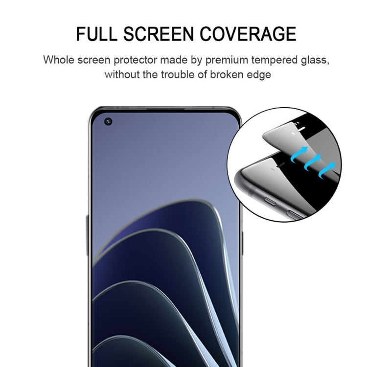 3D Curved Edge Full Screen Tempered Glass Film For OnePlus 10 Pro(Black) - OnePlus Tempered Glass by buy2fix | Online Shopping UK | buy2fix