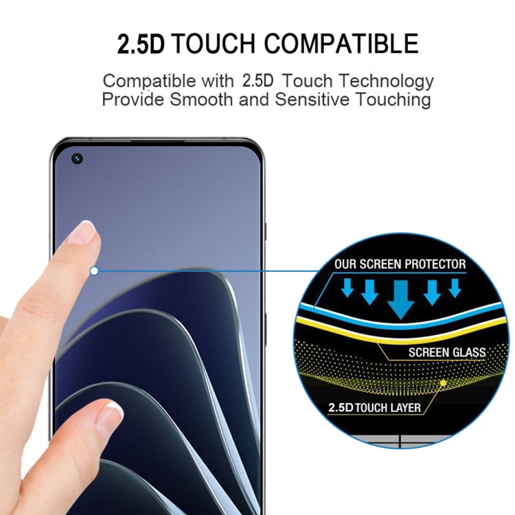 3D Curved Edge Full Screen Tempered Glass Film For OnePlus 10 Pro(Black) - OnePlus Tempered Glass by buy2fix | Online Shopping UK | buy2fix