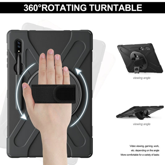 For Samsung Galaxy Tab S8 Ultra Silicone + PC Tablet Case(Black) by buy2fix