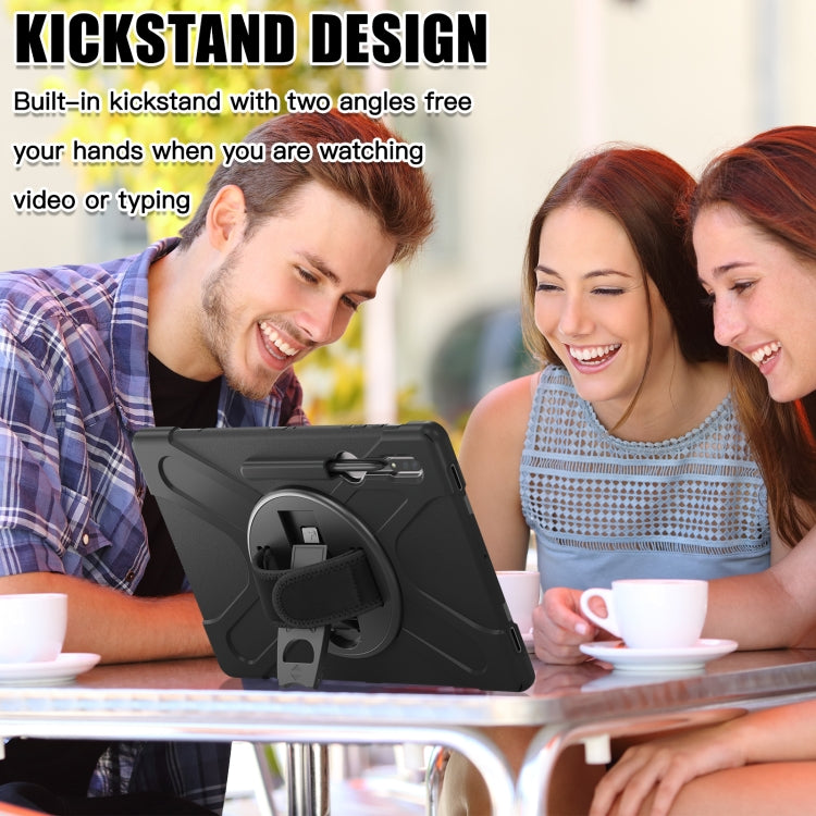 For Samsung Galaxy Tab S8 Ultra Silicone + PC Tablet Case(Black) by buy2fix