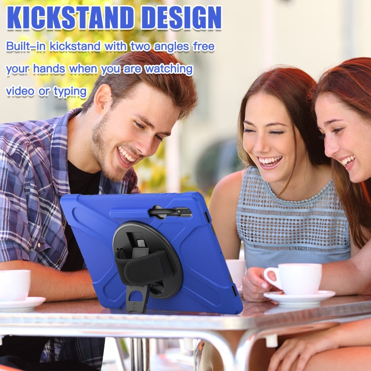 For Samsung Galaxy Tab S8 Ultra Silicone + PC Tablet Case(Blue) by buy2fix