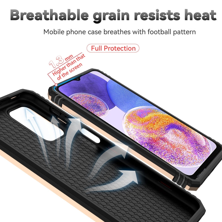 For Samsung Galaxy A23 Sliding Camshield Holder Phone Case(Gold) - Galaxy Phone Cases by buy2fix | Online Shopping UK | buy2fix