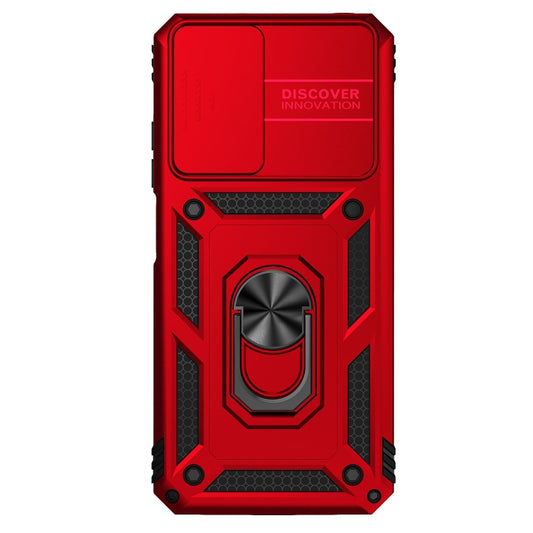 For Xiaomi Redmi Note 11 Global Sliding Camshield Holder Phone Case(Red) by buy2fix