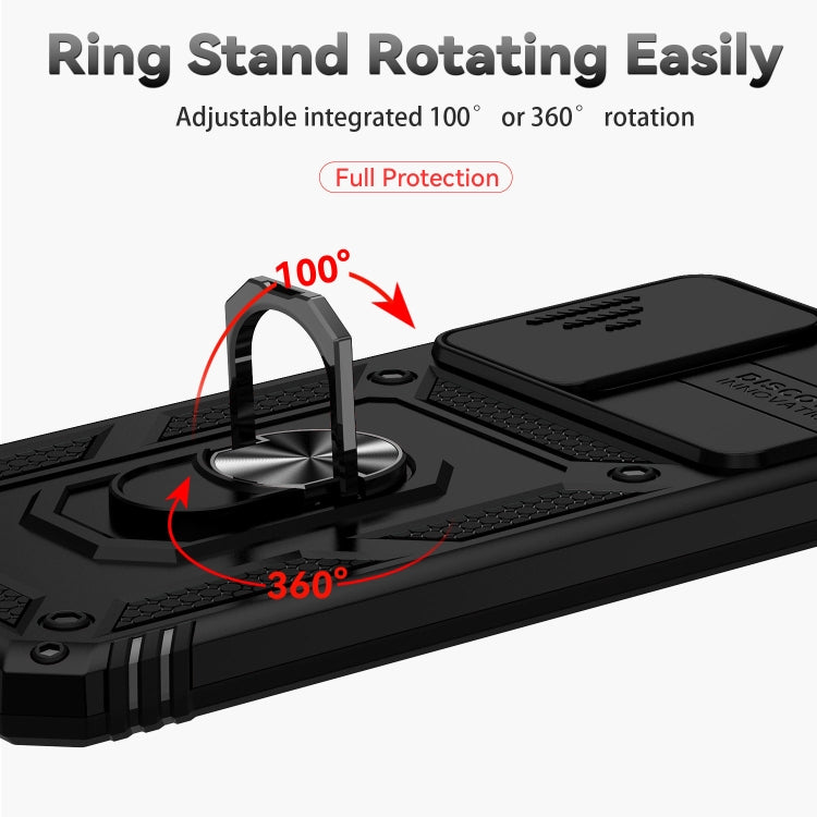 For Xiaomi Redmi 10 Sliding Camshield Holder Phone Case(Black) - Xiaomi Cases by buy2fix | Online Shopping UK | buy2fix