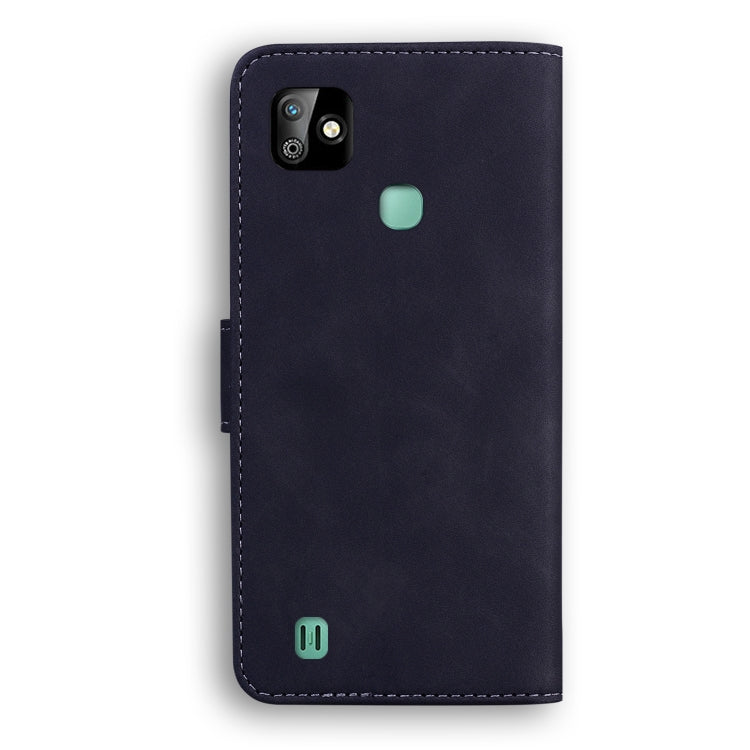 For Infinix Smart HD 2021 X612 Skin Feel Pure Color Flip Leather Phone Case(Black) - Infinix Cases by buy2fix | Online Shopping UK | buy2fix