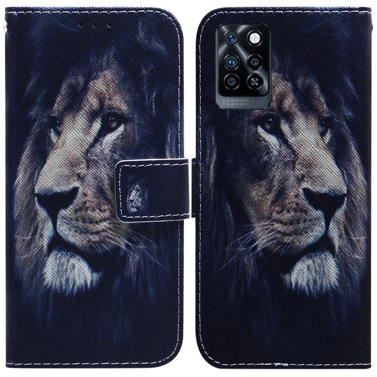For Infinix Note 10 Pro X695 Coloured Drawing Leather Phone Case(Lion) - Infinix Cases by buy2fix | Online Shopping UK | buy2fix