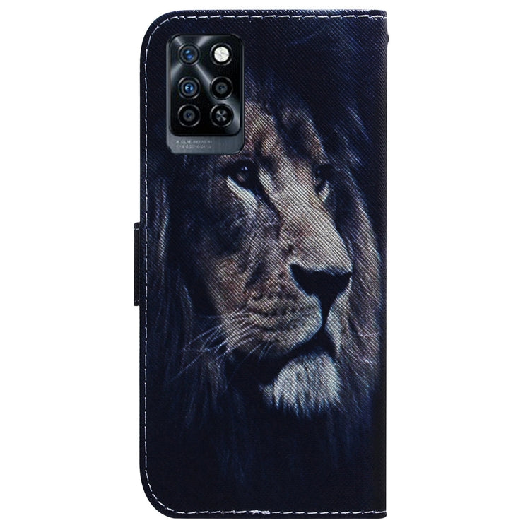 For Infinix Note 10 Pro X695 Coloured Drawing Leather Phone Case(Lion) - Infinix Cases by buy2fix | Online Shopping UK | buy2fix