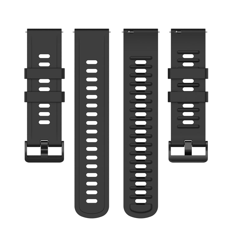 For Xiaomi Watch S1 Active / Watch Color 2 Solid Color Silicone Watch Band(Black) - Watch Bands by buy2fix | Online Shopping UK | buy2fix