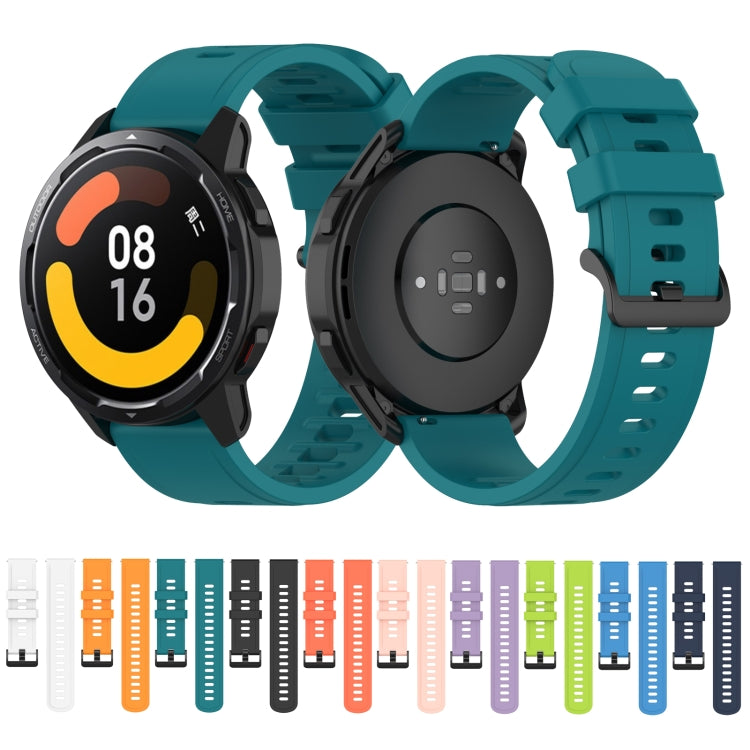 For Xiaomi Watch S1 Active / Watch Color 2 Solid Color Silicone Watch Band(Black) - Watch Bands by buy2fix | Online Shopping UK | buy2fix