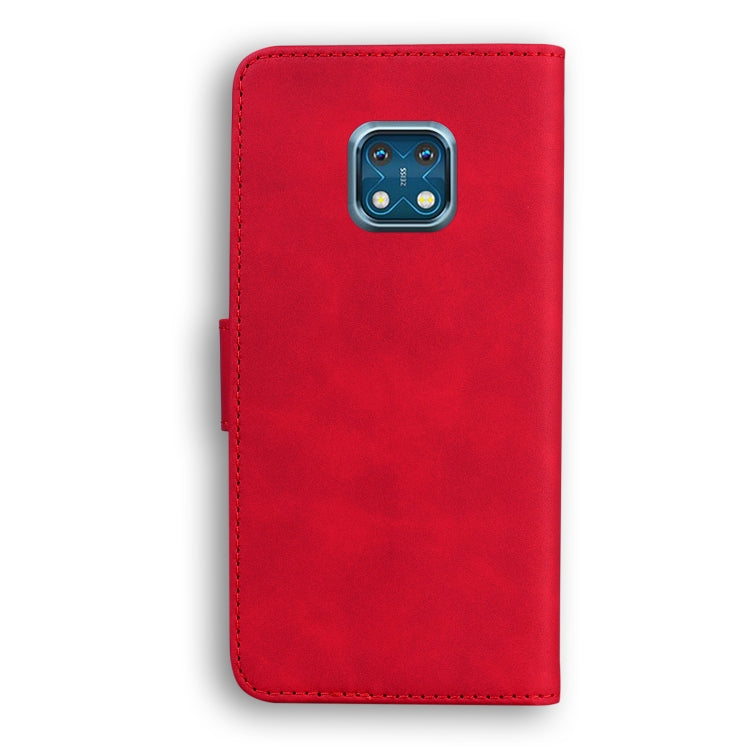 For Nokia XR20 Skin Feel Pure Color Flip Leather Phone Case(Red) - Nokia Cases by buy2fix | Online Shopping UK | buy2fix