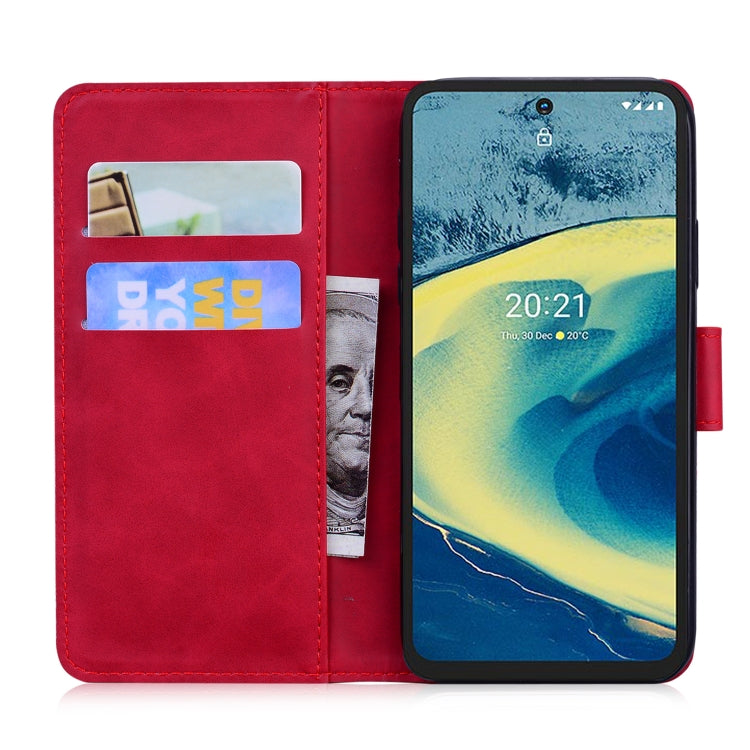 For Nokia XR20 Skin Feel Pure Color Flip Leather Phone Case(Red) - Nokia Cases by buy2fix | Online Shopping UK | buy2fix