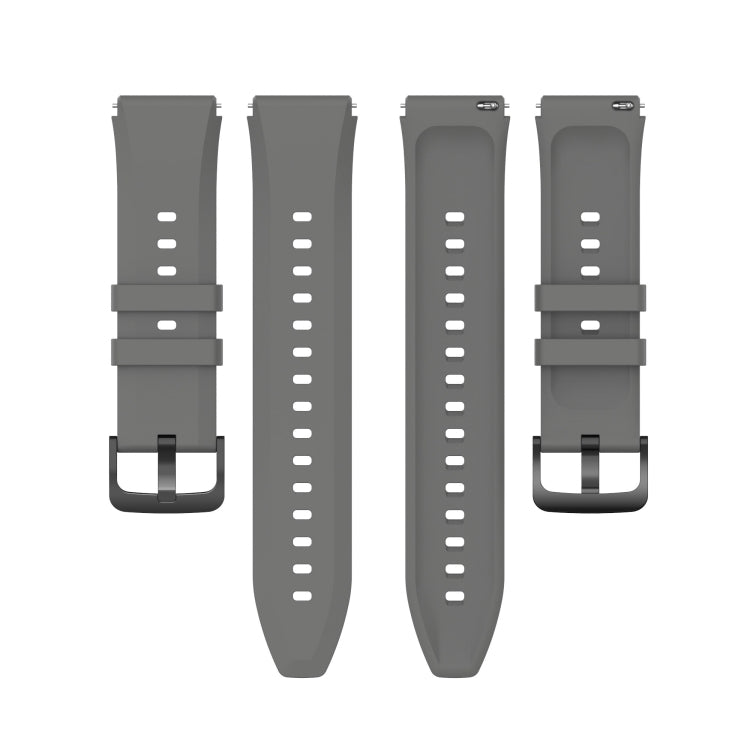 For Xiaomi Watch S1 22mm Protruding Head Glossy Silicone Watch Band(Dark Grey) - Watch Bands by buy2fix | Online Shopping UK | buy2fix