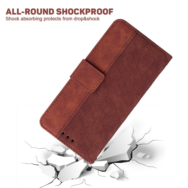 For Tecno Pova Neo LE6 Geometric Embossed Leather Phone Case(Brown) by buy2fix