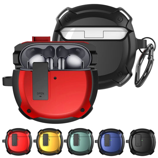 Earphone Protective Case with Switch & Hook For Huawei FreeBuds 4(Black Red) by buy2fix