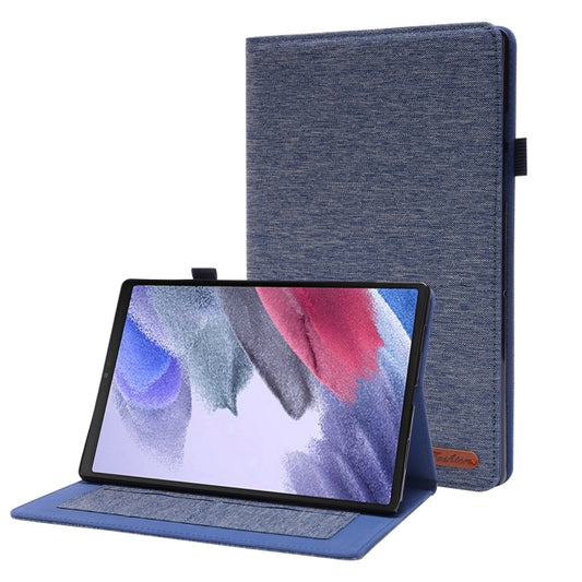 For Lenovo M10 Plus 10.3 inch TB-X606 / TB-X606F Horizontal Flip TPU + Fabric PU Leather Tablet Case(Dark Blue) - Lenovo by buy2fix | Online Shopping UK | buy2fix