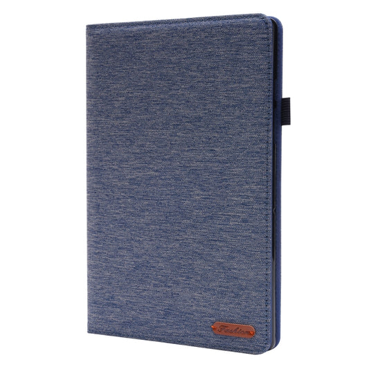 For Lenovo M10 Plus 10.3 inch TB-X606 / TB-X606F Horizontal Flip TPU + Fabric PU Leather Tablet Case(Dark Blue) - Lenovo by buy2fix | Online Shopping UK | buy2fix