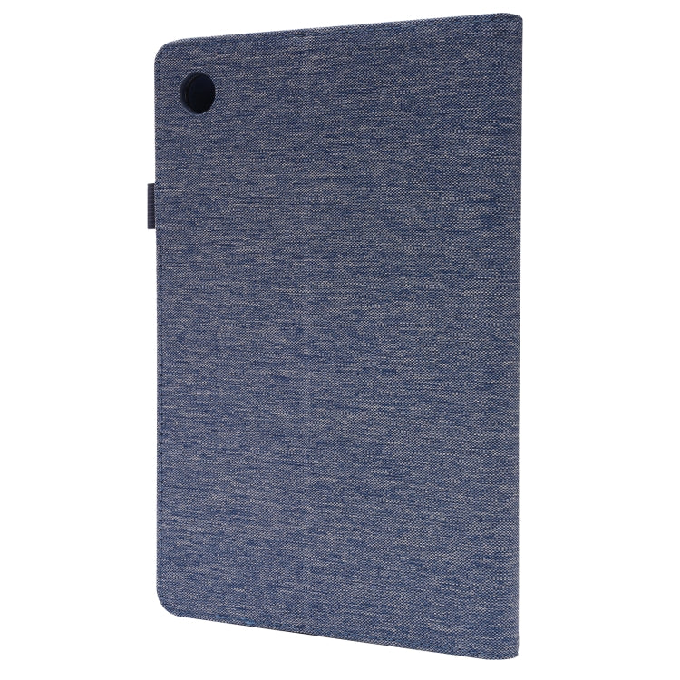For Lenovo M10 Plus 10.3 inch TB-X606 / TB-X606F Horizontal Flip TPU + Fabric PU Leather Tablet Case(Dark Blue) - Lenovo by buy2fix | Online Shopping UK | buy2fix