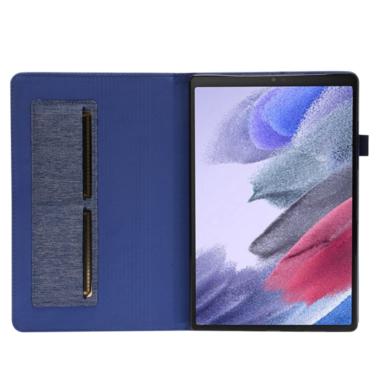 For Lenovo M10 Plus 10.3 inch TB-X606 / TB-X606F Horizontal Flip TPU + Fabric PU Leather Tablet Case(Dark Blue) - Lenovo by buy2fix | Online Shopping UK | buy2fix