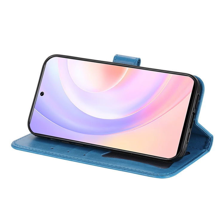 For Honor 50 SE / Huawei nova 9 SE 7-petal Flowers Embossed Flip Leather Phone Case(Blue) - Honor Cases by buy2fix | Online Shopping UK | buy2fix