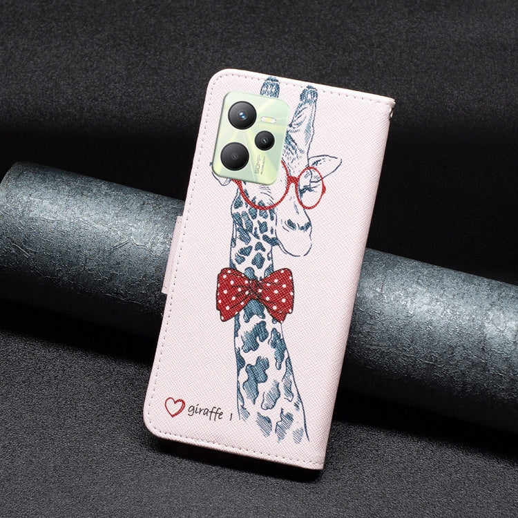 For OPPO Realme C35 Colored Drawing Pattern Leather Phone Case(Deer) - Realme Cases by buy2fix | Online Shopping UK | buy2fix