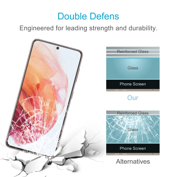 For Samsung Galaxy S21 5G 10pcs 0.26mm 9H 2.5D Tempered Glass Film, Fingerprint Unlocking Is Not Supported - Galaxy Tempered Glass by buy2fix | Online Shopping UK | buy2fix