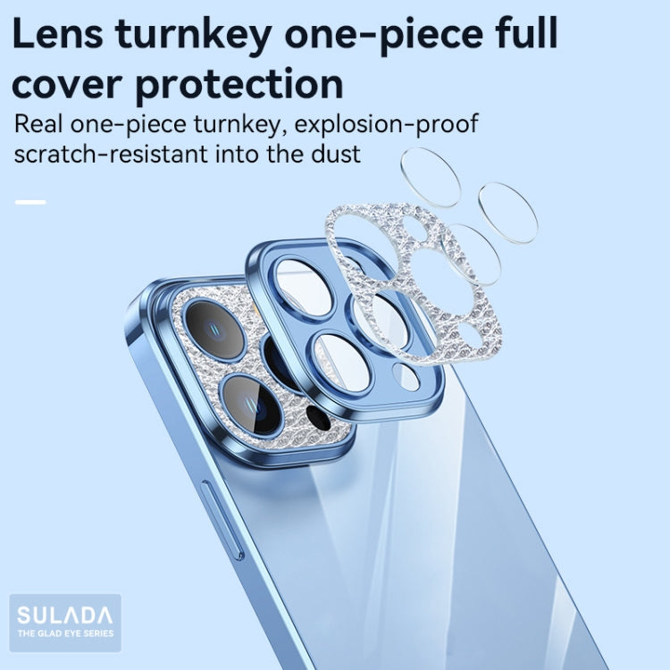 For iPhone 13 Pro Max SULADA Diamond Lens Protector Plated Frosted Case (Gold) by SULADA