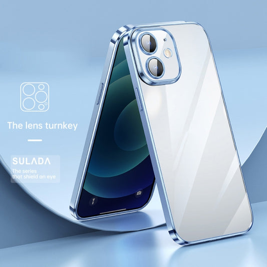For iPhone 11 SULADA Lens Protector Plated Clear Case (Sierra Blue) by SULADA