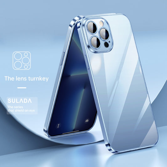 For iPhone 11 Pro Max SULADA Lens Protector Plated Clear Case (Sierra Blue) by SULADA