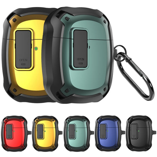 Earphone Protective Case with Switch & Hook For Google Pixel Buds A(Black Yellow) by buy2fix