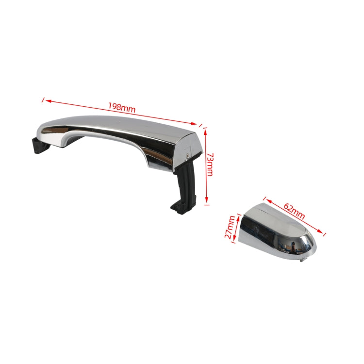 A6849-02 Car Rear Left Door Outside Handle without Hole 82651-2P010 for Kia Sorento 2011-2015 by buy2fix