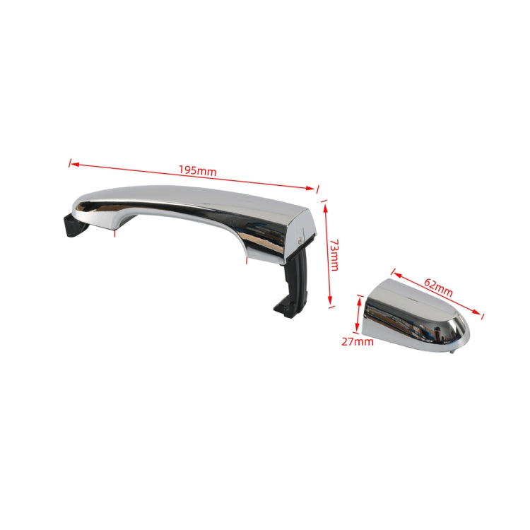 A6849-03 Car Rear Right Door Outside Handle 82651-2P010 for Kia Sorento 2011-2015 by buy2fix