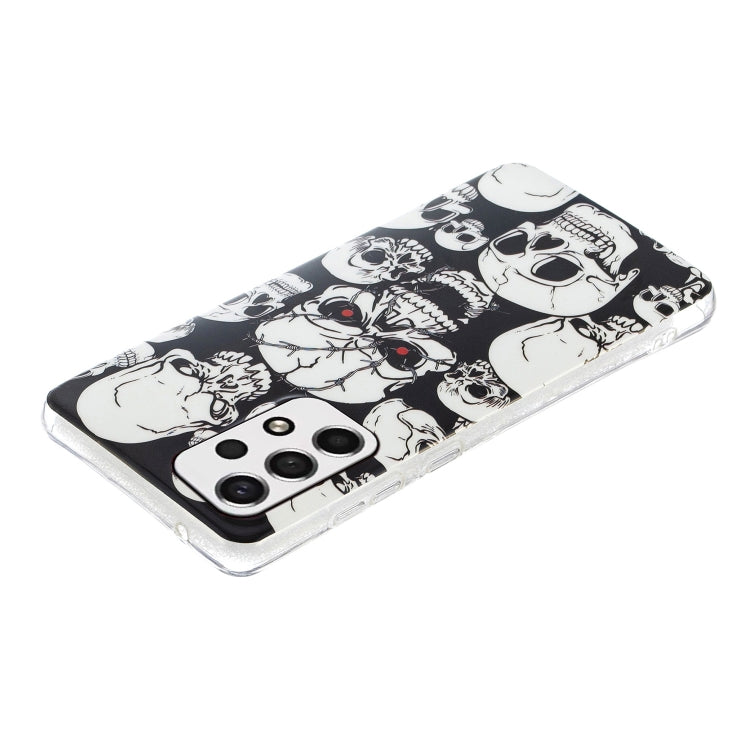 For Samsung Galaxy A13 4G Luminous TPU Protective Phone Case(Skull) - Galaxy Phone Cases by buy2fix | Online Shopping UK | buy2fix