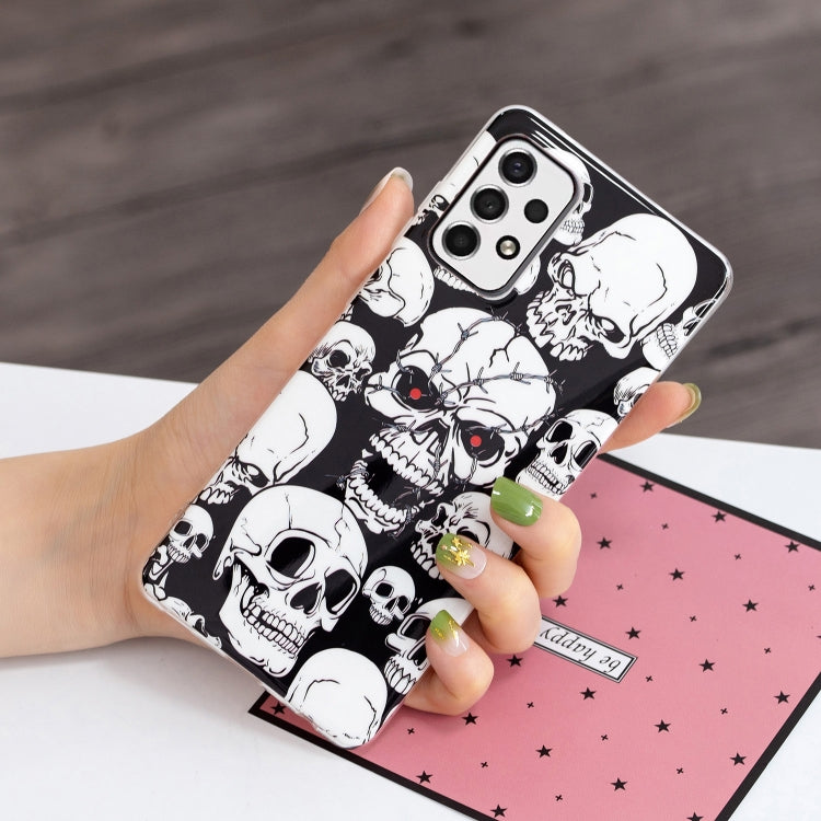For Samsung Galaxy A13 4G Luminous TPU Protective Phone Case(Skull) - Galaxy Phone Cases by buy2fix | Online Shopping UK | buy2fix