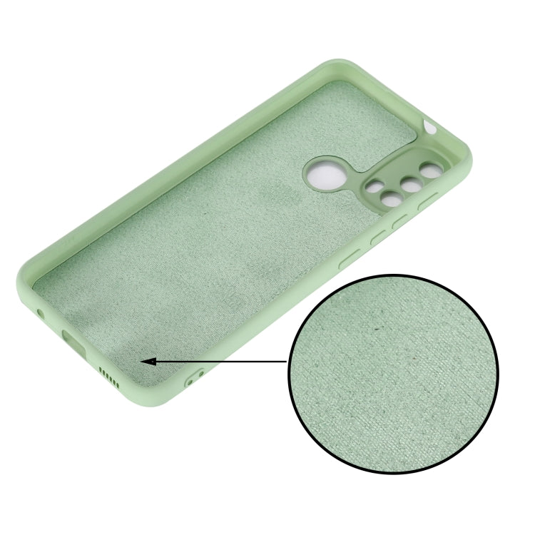 For Motorola Moto E20 / E30 / E40 Pure Color Liquid Silicone Shockproof Phone Case(Green) - Motorola Cases by buy2fix | Online Shopping UK | buy2fix