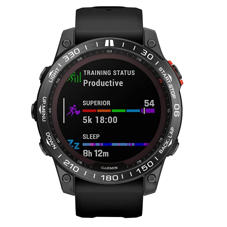 Smartwatch Dial Bezel Ring Cover For Garmin Fenix 7X(Black Ring White Characters) - Watch Cases by buy2fix | Online Shopping UK | buy2fix