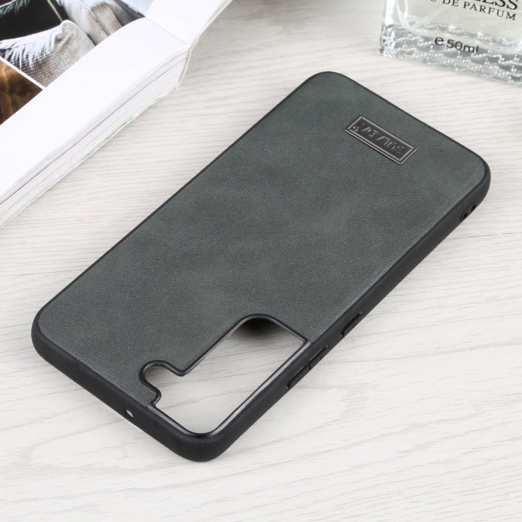For Samsung Galaxy S22 5G SULADA Shockproof TPU + Handmade Leather Phone Case(Green) - Galaxy S22 5G Cases by SULADA | Online Shopping UK | buy2fix