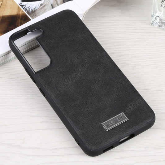For Samsung Galaxy S22 5G SULADA Shockproof TPU + Handmade Leather Phone Case(Black) by SULADA